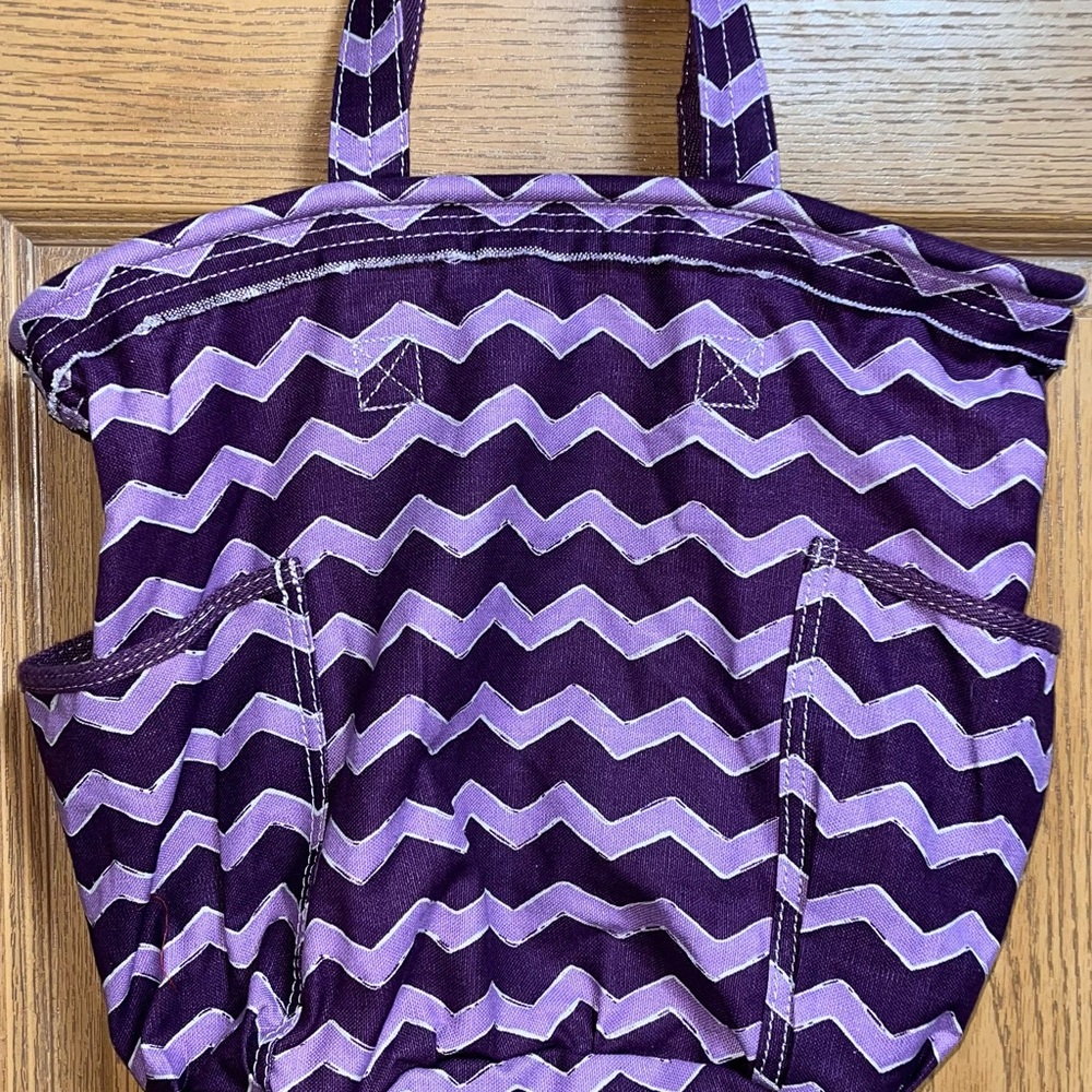 Thirty-One Purple Chevron Tote Bag
